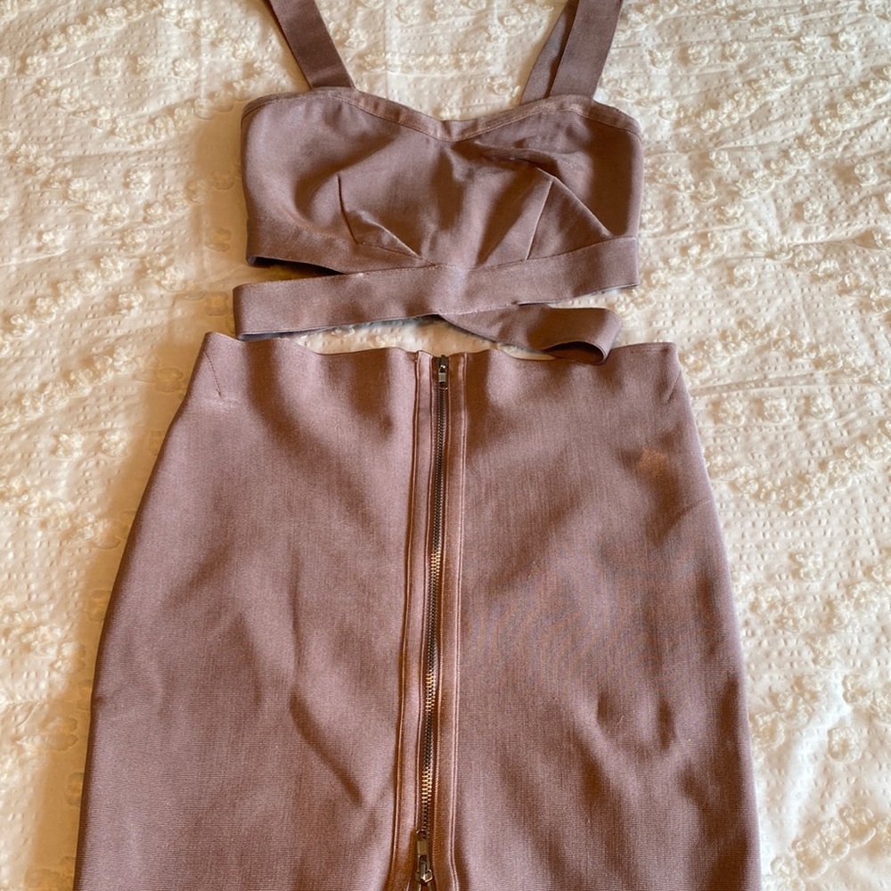 Purple two piece bandage outfit